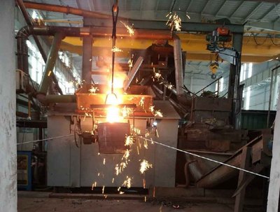 马钢3T钢壳高炉灰熔炼炉